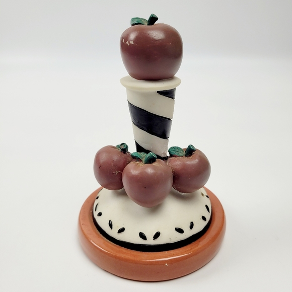 Terracotta Apple Design Cookie / Pastry Stamp with Apple Handle - Picture 4 of 7